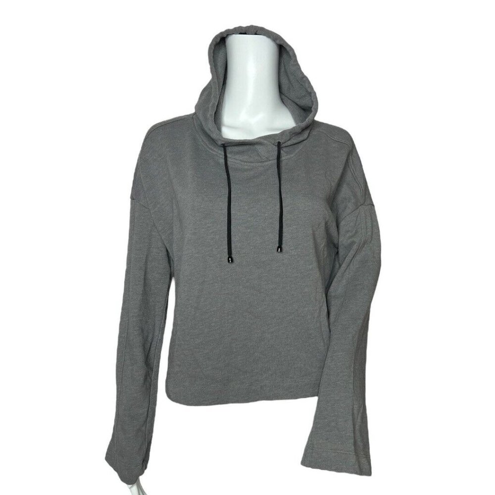 Fabletics Demi Lovato Sweatshirt Women Large Gray Melissa Crop Hoodie Athleisure